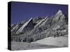 Winterscene of the Flatirons in Boulder, Colorado-Dörte Pietron-Stretched Canvas