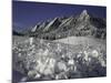 Winterscene of the Flatirons in Boulder, Colorado-Dörte Pietron-Mounted Photographic Print