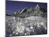 Winterscene of the Flatirons in Boulder, Colorado-Dörte Pietron-Mounted Photographic Print