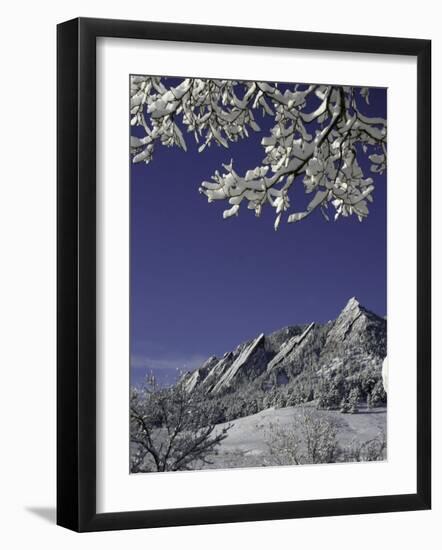 Winterscene of the Flatirons in Boulder, Colorado-D?rte Pietron-Framed Photographic Print