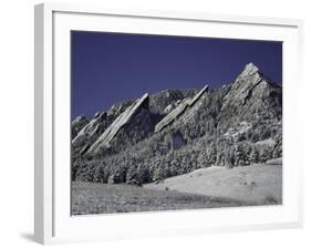 Winterscene of the Flatirons in Boulder, Colorado-Dörte Pietron-Framed Photographic Print