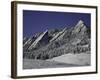 Winterscene of the Flatirons in Boulder, Colorado-Dörte Pietron-Framed Photographic Print