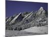 Winterscene of the Flatirons in Boulder, Colorado-Dörte Pietron-Mounted Photographic Print