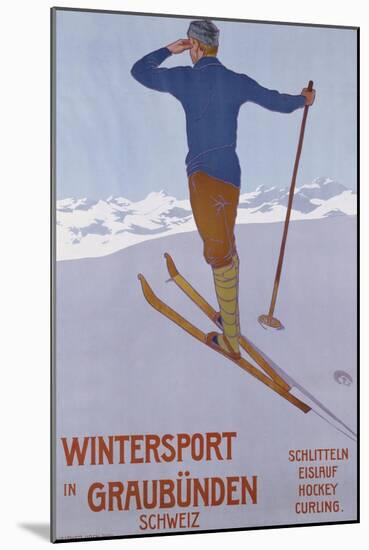 Wintersport in Graubunden, 1906-Walter Koch-Mounted Premium Giclee Print