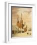 Winterszene in Roskilde Mit Dem Dom-Jorgan Roed-Framed Giclee Print