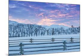 Wintertime sunrise The Hideout Ranch, Shell, Wyoming.-Darrell Gulin-Mounted Photographic Print