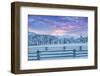 Wintertime sunrise The Hideout Ranch, Shell, Wyoming.-Darrell Gulin-Framed Photographic Print