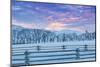 Wintertime sunrise The Hideout Ranch, Shell, Wyoming.-Darrell Gulin-Mounted Photographic Print