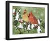Wintery Cardinals-William Vanderdasson-Framed Giclee Print