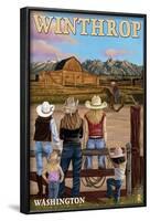 Winthrop, Washington - Cowgirls-Lantern Press-Framed Art Print