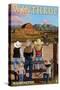 Winthrop, Washington - Cowgirls-Lantern Press-Stretched Canvas