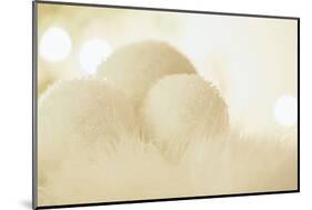 Wintry Background with Stylised Snowballs-Petra Daisenberger-Mounted Photographic Print