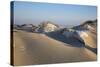 Wintry Dune Landscape Drifting Dune of List on the Island of Sylt in the Evening Light-Uwe Steffens-Stretched Canvas