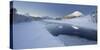 Wintry Scenery Nearby Leknes, River Lakselva, Holandsmelen (Mountain), Vestvagoya (Island), Lofoten-Rainer Mirau-Stretched Canvas