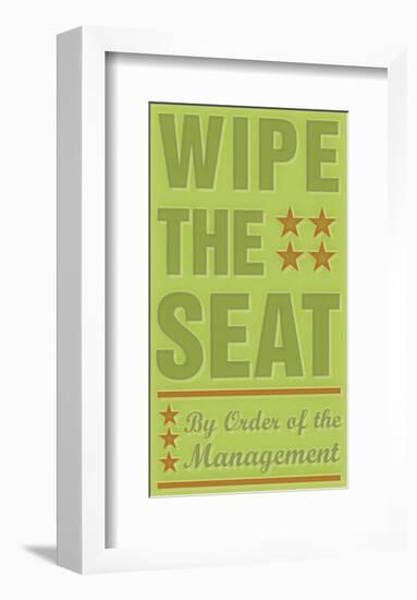 Wipe the Seat-John W^ Golden-Framed Art Print