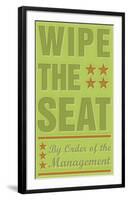 Wipe the Seat-John W^ Golden-Framed Art Print