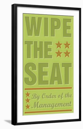 Wipe the Seat-John W^ Golden-Framed Art Print