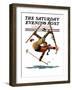 "Wipeout on Skis," Saturday Evening Post Cover, March 3, 1928-Eugene Iverd-Framed Premium Giclee Print