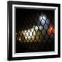 Wire Fence by Train Srtation-Tim Kahane-Framed Photographic Print