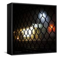 Wire Fence by Train Srtation-Tim Kahane-Framed Stretched Canvas