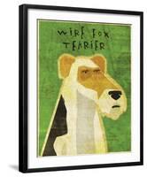 Wire Fox Terrier-John W^ Golden-Framed Art Print