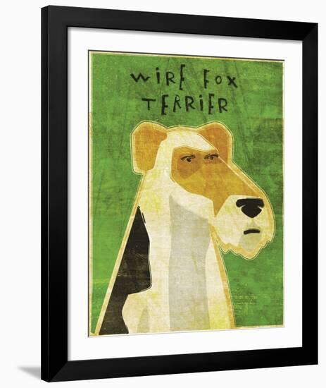 Wire Fox Terrier-John W^ Golden-Framed Art Print