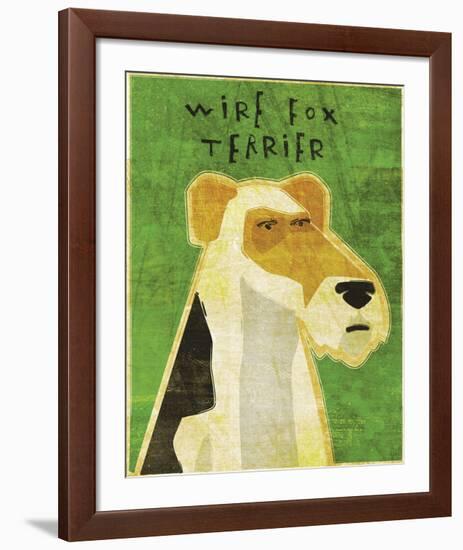 Wire Fox Terrier-John W^ Golden-Framed Art Print