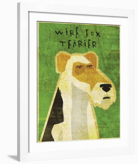 Wire Fox Terrier-John W^ Golden-Framed Art Print