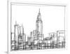 Wire Frame Cityscape II-Ethan Harper-Framed Art Print