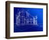 Wire-Frame of Cottage-ArtyFree-Framed Art Print