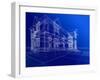 Wire-Frame of Cottage-ArtyFree-Framed Art Print