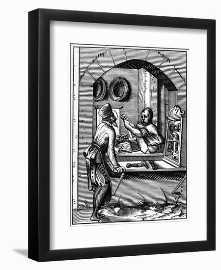 Wire Worker, 16th Century-Jost Amman-Framed Giclee Print