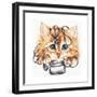 Wired Kitten-Karen Middleton-Framed Giclee Print