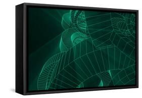Wireframe Abstract with Geometric Glowing Line or Lines-kentoh-Framed Stretched Canvas