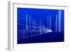 Wireframe of Offices-ArtyFree-Framed Premium Giclee Print