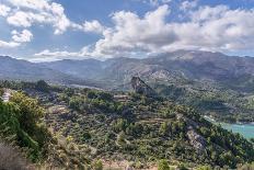 Guadalest, Rocky Mountains with Abundant Green Vegetation.-Wirestock-Photographic Print