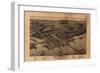 Wiscasset, Maine - Panoramic Map-Lantern Press-Framed Premium Giclee Print