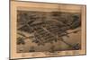 Wiscasset, Maine - Panoramic Map-Lantern Press-Mounted Art Print