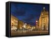 Wisconsin Avenue at Dusk, Georgetown, Washington D.C., USA-Merrill Images-Framed Stretched Canvas