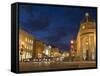 Wisconsin Avenue at Dusk, Georgetown, Washington D.C., USA-Merrill Images-Framed Stretched Canvas