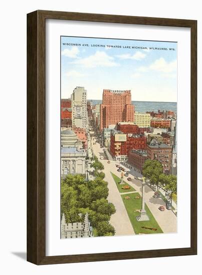 Wisconsin Avenue, Milwaukee, Wisconsin-null-Framed Art Print