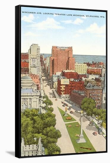 Wisconsin Avenue, Milwaukee, Wisconsin-null-Framed Stretched Canvas