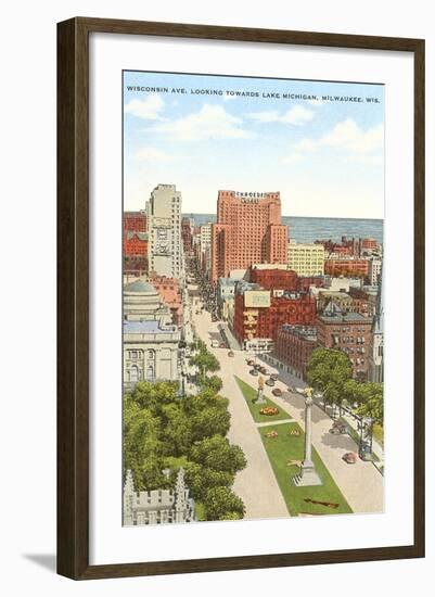 Wisconsin Avenue, Milwaukee, Wisconsin-null-Framed Art Print