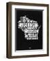 Wisconsin Black and White Map-NaxArt-Framed Art Print