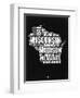 Wisconsin Black and White Map-NaxArt-Framed Art Print