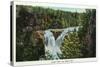 Wisconsin - Copper Falls Near Mellen Scene-Lantern Press-Stretched Canvas