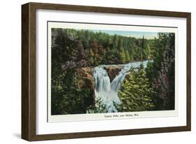 Wisconsin - Copper Falls Near Mellen Scene-Lantern Press-Framed Art Print