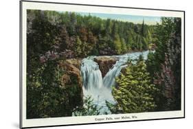 Wisconsin - Copper Falls Near Mellen Scene-Lantern Press-Mounted Art Print