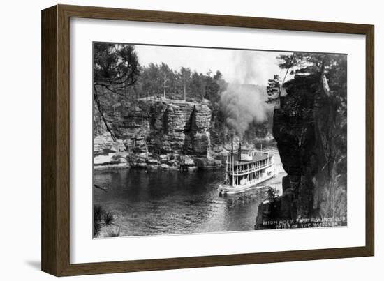 Wisconsin Dells, Wisconsin - High Rock from Romance Cliff, Steamer-Lantern Press-Framed Art Print