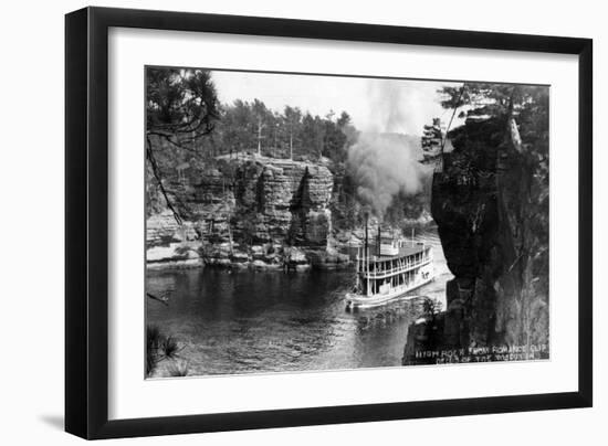 Wisconsin Dells, Wisconsin - High Rock from Romance Cliff, Steamer-Lantern Press-Framed Art Print